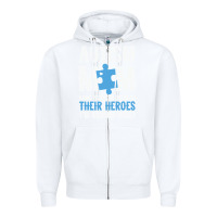 White lil autism mom Zipper Hoodie - CowhideDigitalArt