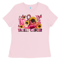 Bubblegum Pink tackle cancer Ladies Tee - LillyAllenDesigns