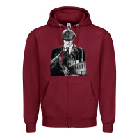 Burgundy gift idea drama blinders drama peaky funny graphic gifts Zipper Hoodie - lanVoArt