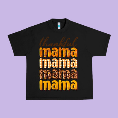 Thankful Mama Urban Heavy Tee Designed By Nancycooperartshop