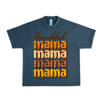 Midnight Navy Thankful mama Urban Heavy Tee - NancyCooperArtShop