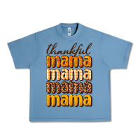 Pebble Blue Thankful mama Urban Heavy Tee - NancyCooperArtShop