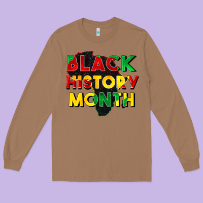 Black History Month Long Sleeve Tee Designed By Cowgirlartshop