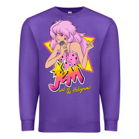 Purple so funny jem and the holograms classic fans Premium Sweatshirt - lanVoArt