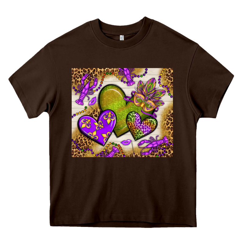 Mardi Gras Hearts Tumbler Bbs Heavy Core Tee by BundleAndBundleShop | Teevron