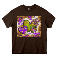 Chocolate Brown mardi gras hearts tumbler bbs Heavy Core Tee - BundleAndBundleShop
