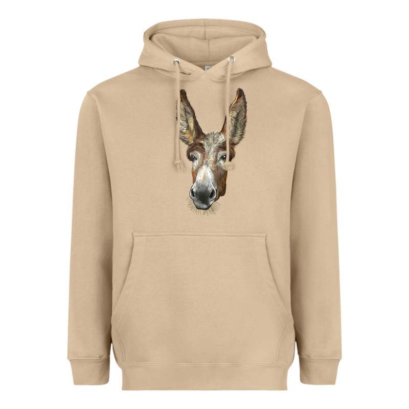 American Mammoth Jackstock Donkey  Face Heavyweight Hoodie by LillyAllenDesigns | Teevron