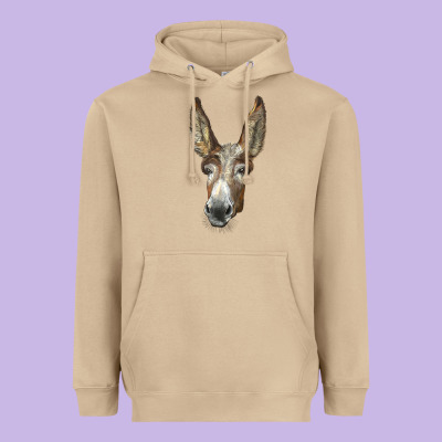 American Mammoth Jackstock Donkey  Face Heavyweight Hoodie Designed By Lillyallendesigns