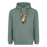 Sage american mammoth jackstock donkey  face Heavyweight Hoodie - LillyAllenDesigns