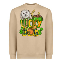Mushroom lucky dog St. Patrick's Heavyweight Sweatshirt - FaDigitalArtStudio