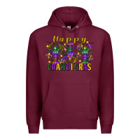 Burgundy happy crawdi gras mardi gras crawfish Premium Hoodie - FaDigitalArtStudio