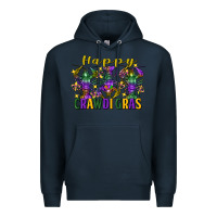 Navy happy crawdi gras mardi gras crawfish Premium Hoodie - FaDigitalArtStudio