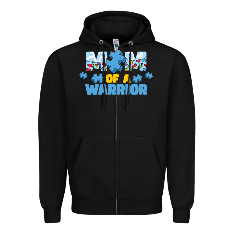 Lil Autism Mom Zipper Hoodie by CowhideDigitalArt | Teevron