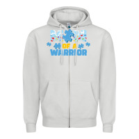 Dove Grey LIL Autism Mom Zipper Hoodie - CowhideDigitalArt