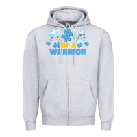 Heather Grey LIL Autism Mom Zipper Hoodie - CowhideDigitalArt