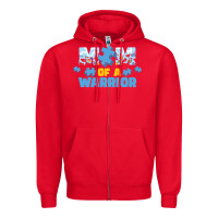 Red LIL Autism Mom Zipper Hoodie - CowhideDigitalArt