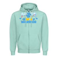 Seafoam LIL Autism Mom Zipper Hoodie - CowhideDigitalArt