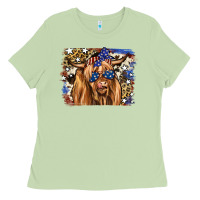 Matcha 4th of July Highland Cattle Ladies Tee - RanaPortraitStore