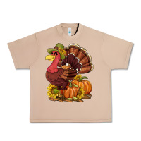 Burro Thanksgiving turkey with pumpkin and sunflower Urban Heavy Tee - NancyCooperArtShop