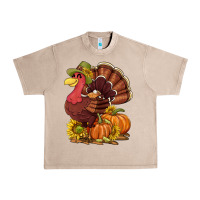 French Oak Thanksgiving turkey with pumpkin and sunflower Urban Heavy Tee - NancyCooperArtShop