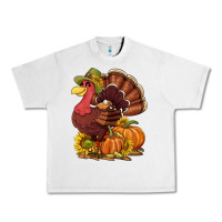 Lunar Rock Thanksgiving turkey with pumpkin and sunflower Urban Heavy Tee - NancyCooperArtShop