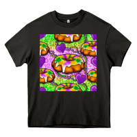 Asphalt Mardi Gras king cake seamless pattern Heavy Core Tee - BundleAndBundleShop