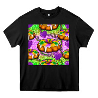 Black Mardi Gras king cake seamless pattern Heavy Core Tee - BundleAndBundleShop