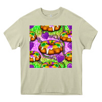 Mossy Mardi Gras king cake seamless pattern Heavy Core Tee - BundleAndBundleShop