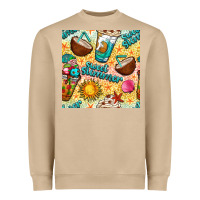 Mushroom sweet summer coffee cups with colorful leopard and sea stars seamless  Heavyweight Sweatshirt - BundleAndBundleShop