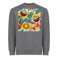 Sweet Summer Coffee Cups With Colorful Leopard And Sea Stars Seamless  Heavyweight Sweatshirt | Teevron