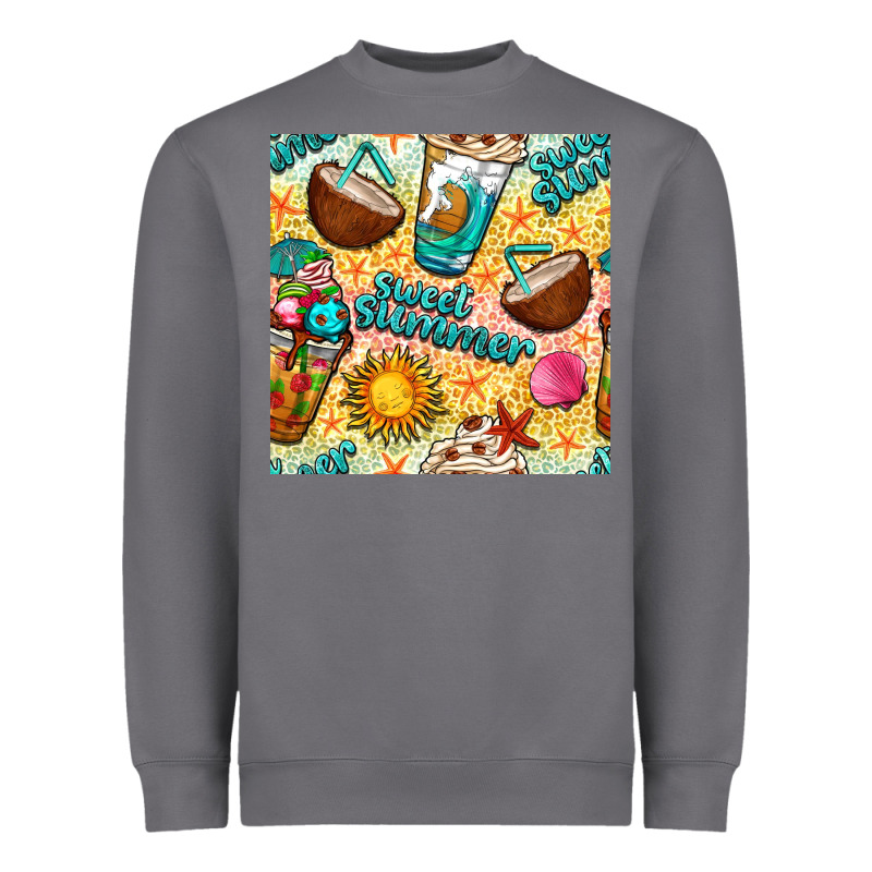 Sweet Summer Coffee Cups With Colorful Leopard And Sea Stars Seamless  Heavyweight Sweatshirt by BundleAndBundleShop | Teevron
