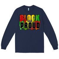Navy black and proud Long Sleeve Tee - CowGirlArtShop
