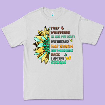 Inspirational Flower And Quote Design Premium Tee Designed By Lillyallendesigns