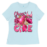 Baby Blue cheer for the cure breast cancer Ladies Tee - LillyAllenDesigns