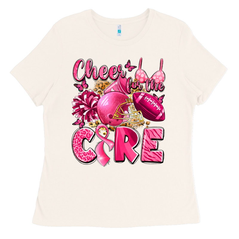 Cheer For The Cure Breast Cancer Ladies Tee by LillyAllenDesigns | Teevron