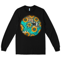 Black Round western pattern Long Sleeve Tee - Jasminsmagicworld