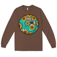 Chestnut Round western pattern Long Sleeve Tee - Jasminsmagicworld