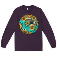 Plum Round western pattern Long Sleeve Tee - Jasminsmagicworld