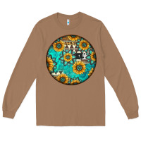 Toasted Coconut Round western pattern Long Sleeve Tee - Jasminsmagicworld