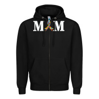 Black LIL Autism Mom Zipper Hoodie - CowhideDigitalArt
