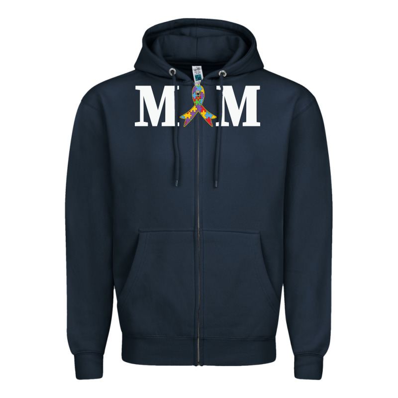 Lil Autism Mom Zipper Hoodie by CowhideDigitalArt | Teevron