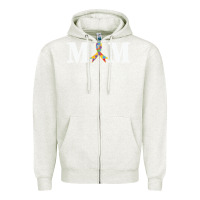 Oatmeal Heather LIL Autism Mom Zipper Hoodie - CowhideDigitalArt