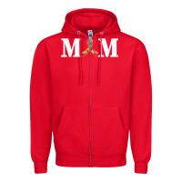 Red LIL Autism Mom Zipper Hoodie - CowhideDigitalArt