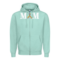 Seafoam LIL Autism Mom Zipper Hoodie - CowhideDigitalArt