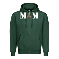 Sports Green LIL Autism Mom Zipper Hoodie - CowhideDigitalArt