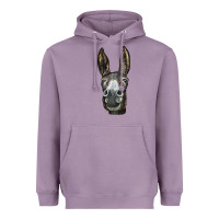 Lavender Donkey  Face Heavyweight Hoodie - LillyAllenDesigns