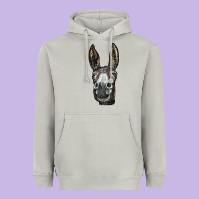 Donkey  Face Heavyweight Hoodie Designed By Lillyallendesigns