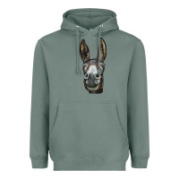 Sage Donkey  Face Heavyweight Hoodie - LillyAllenDesigns