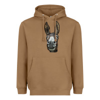Toasted Coconut Donkey  Face Heavyweight Hoodie - LillyAllenDesigns