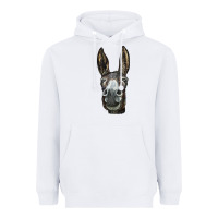 White Donkey  Face Heavyweight Hoodie - LillyAllenDesigns